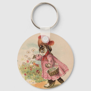 Vintage Kitty Keychain