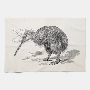 Vintage Kiwi Bird Antique Birds Template Kitchen Towel