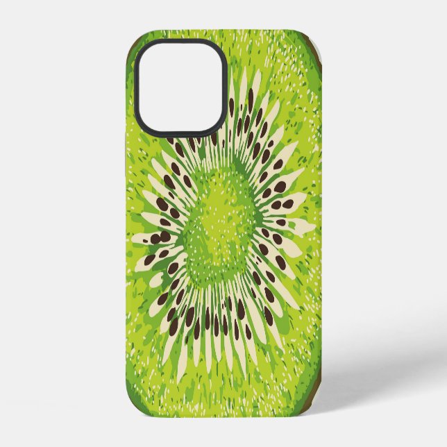 Vintage kiwi slice pattern. iPhone case (Back)