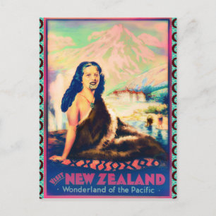 Vintage kiwiana postcard