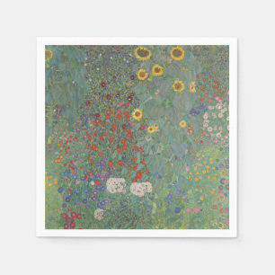 Vintage Klimt Farm Garden Sunflowers Floral Art Napkin