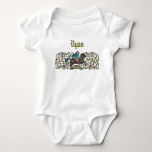 Vintage Knight Personalized Baby Bodysuit