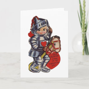 Vintage Knight Valentine Holiday Card