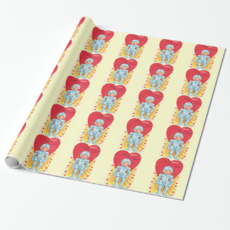 Vintage Knight Valentine Wrapping Paper