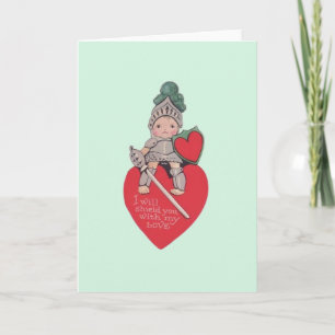 Vintage Knight Valentine's Day Greeting Card