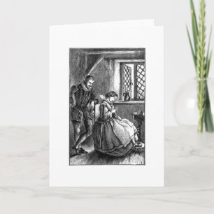 Vintage - Knitting by the Window, Card