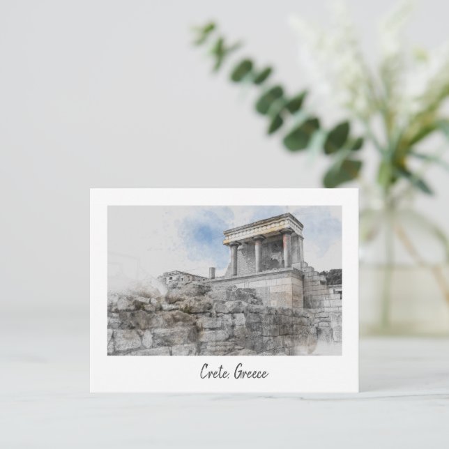 Vintage Knossos Palace Postcard – Heraklion (Standing Front)