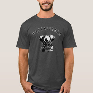 Vintage Knucklehead Motorcycle Engine T-Shirt