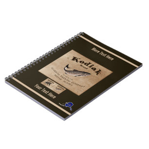 Vintage Kodiak Salmon Label (Fish) Notebook