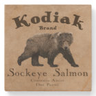 Vintage Kodiak Salmon Label