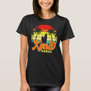 Vintage Kona Beach Hawaii Surf Hawaiian Surfing 70 T-Shirt