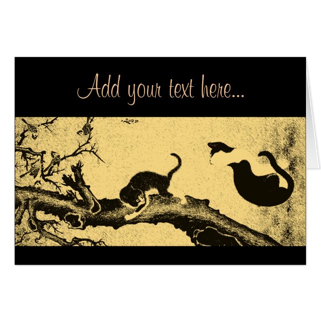 Vintage Korean Cat Art (Front Horizontal)