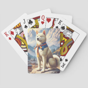 Vintage Korean Jindo Illustration Playing Cards