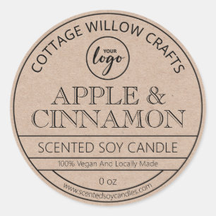 Vintage Kraft Paper Soy Candle Labels