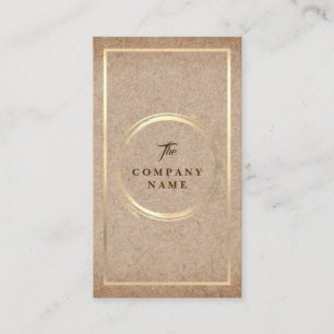Vintage Kraft PRINT Social Vertical Business Card