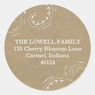 Vintage Kraft Rustic Address Label Template