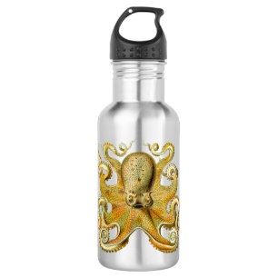 Vintage Kraken, Octopus Gamochonia, Ernst Haeckel 532 Ml Water Bottle