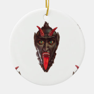 vintage krampus ceramic ornament