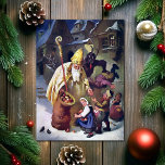 Vintage Krampus Christmas Card<br><div class="desc">Vintage Krampus Christmas Card.  Nothing expresses they joys of the holiday season like Krampus abducting a child.</div>