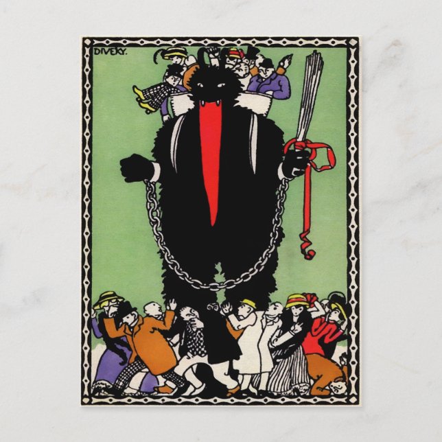 Vintage Krampus Devil Postcard (Front)