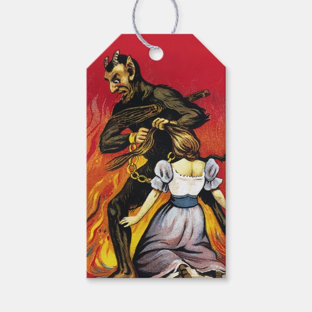 Vintage Krampus Gift Tags (Front)