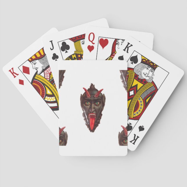 vintage krampus playing cards (Back)