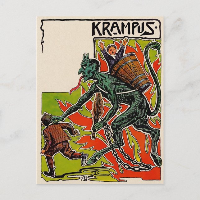 Vintage Krampus Postcard (Front)