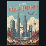 Vintage Kuala Lumpur Malaysia Magnet<br><div class="desc">Kuala Lumpur, the capital of Malaysia, is a vibrant metropolis that seamlessly blends modern dynamism with rich cultural heritage. It is a city of contrasts, where towering skyscrapers coexist with traditional Malay villages, and bustling markets share space with serene parks. Here's a glimpse into what makes Kuala Lumpur so unique:...</div>