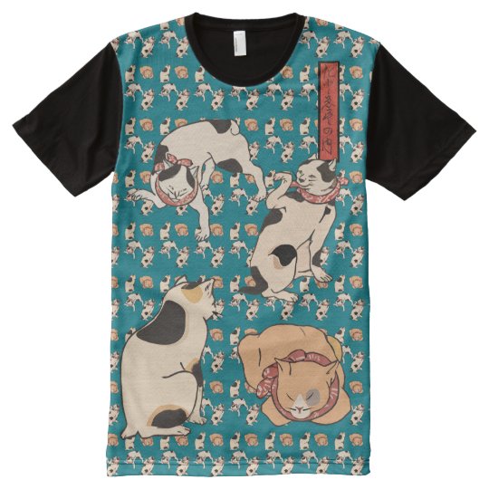 japanese cat shirt