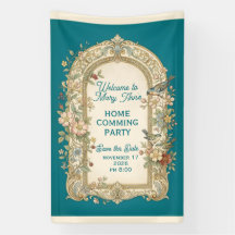 Vintage Label with colored Flowers 55 + your text