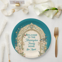 Vintage Label with colored Flowers 55 + your text