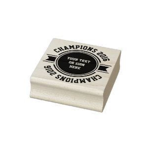 Vintage Label + your curved & solid Text or sign Rubber Stamp