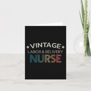 Vintage Labour And Delivery Nurse Retro Style Wome Card