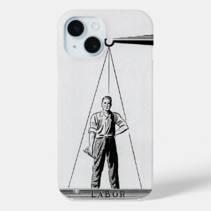 Vintage Labour vs Management, Scales of Justice iPhone 15 Case