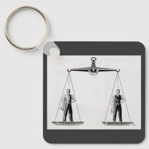 Vintage Labour vs Management, Scales of Justice Keychain
