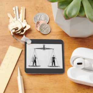 Vintage Labour vs Management, Scales of Justice Keychain