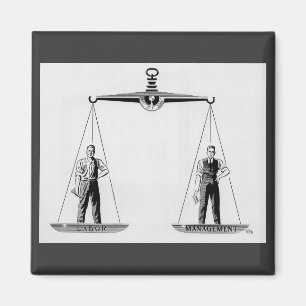 Vintage Labour vs Management, Scales of Justice Magnet
