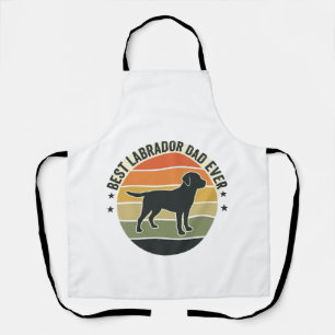 Vintage Labrador Dad Sunset Dog Vector Shirt_1 Apron