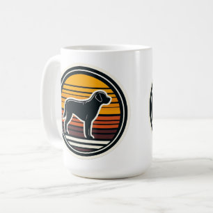 Vintage Labrador Retriever Retro Sunset Dog Sticke Coffee Mug