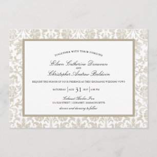 Vintage Lace Affair   Wedding Invitation