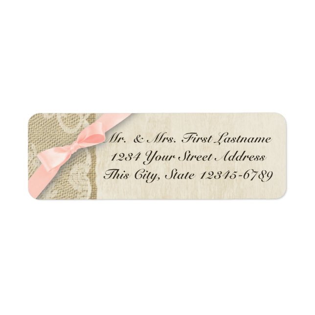 Vintage Lace and Blush Bow (Front)