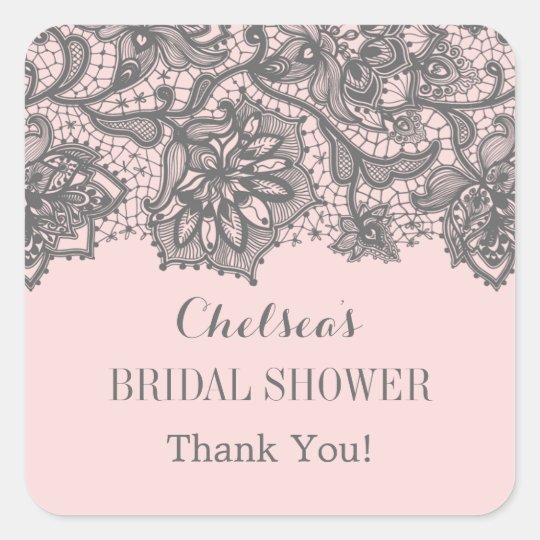 Vintage Lace Bridal Shower Favour Sticker