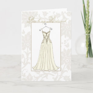 vintage lace bridesmaid card
