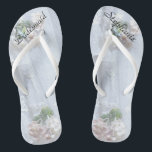 Vintage Lace Bridesmaid Custom Wedding Flip Flops<br><div class="desc">This Vintage Lace design personalized, comfortable Bridesmaid Flip Flops are a simple, elegant, and chic gift for members of the Bridal Party - Bride, Bridesmaid, Maid of Honour ... They will add to the festivities of your wedding day, bachelorette party, or other celebration. Easy to customize name and title. Original...</div>