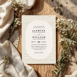 Vintage Lace Elegant Modern QR Code Wedding Invitation