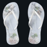 Vintage Lace Mother of Bride Wedding Flip Flops<br><div class="desc">This Vintage Lace design personalized, comfortable Mother of the Bride Flip Flops are a simple, elegant, and chic gift for members of the Bridal Party - Bride, Bridesmaid, Maid of Honour ... They will add to the festivities of your wedding day, Bachelorette Party, or other celebration. Easy to customize name...</div>