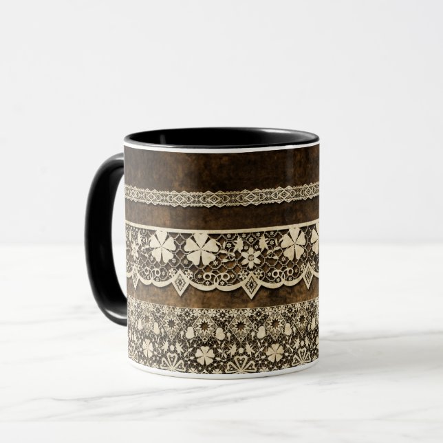 Vintage lace mug (Front Left)