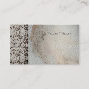 Vintage Lace Old Paper Business Cards