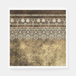 Vintage lace paper plate napkin