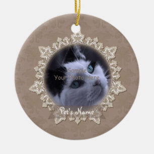 Vintage Lace Pet Cat Memorial Ornament